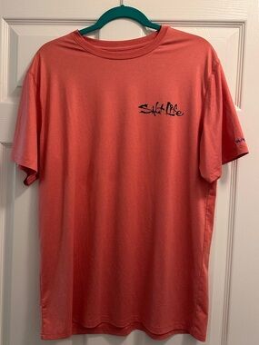 Salt Life Coral Short Sleeve Performance Tee with Chest Logo